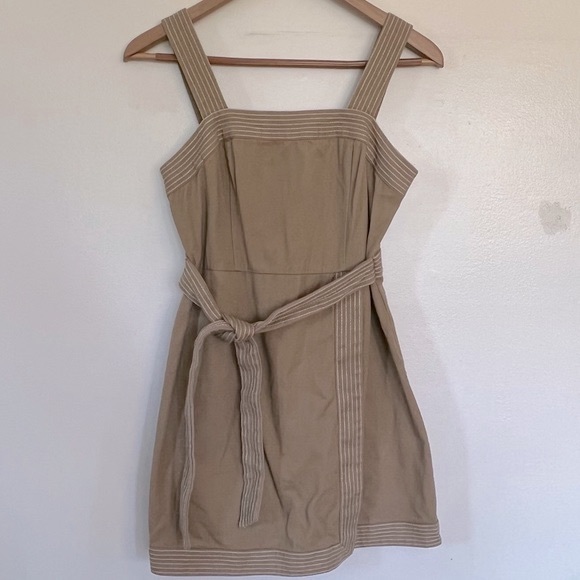 Urban Outfitters Trapunto Stitch Twill Mini Dress Sz 4 - Picture 3 of 16